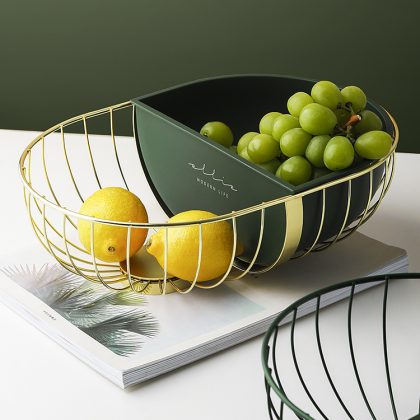 Nordic Style Iron Fruits Snacks Storage Basket Home Decoration